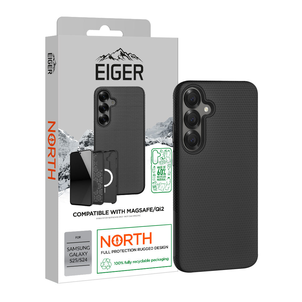 Eiger GRS North Magsafe Case for Samsung S25/ S24 in Black