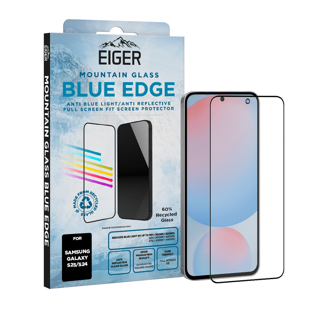 Eiger Mountain Blue EDGE Screen Protector for Samsung S25/ S24