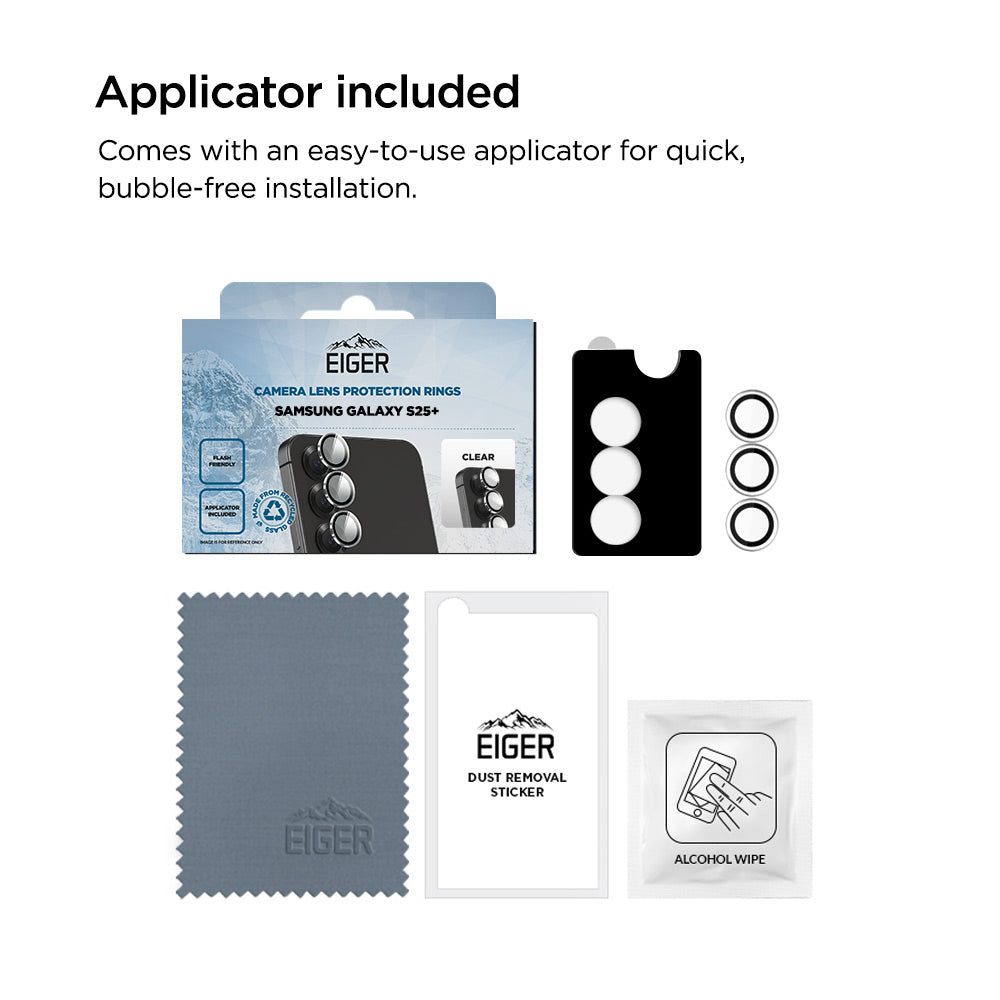 Eiger Mountain Glass LENS RING GRS for Samsung Galaxy S25+ in Clear