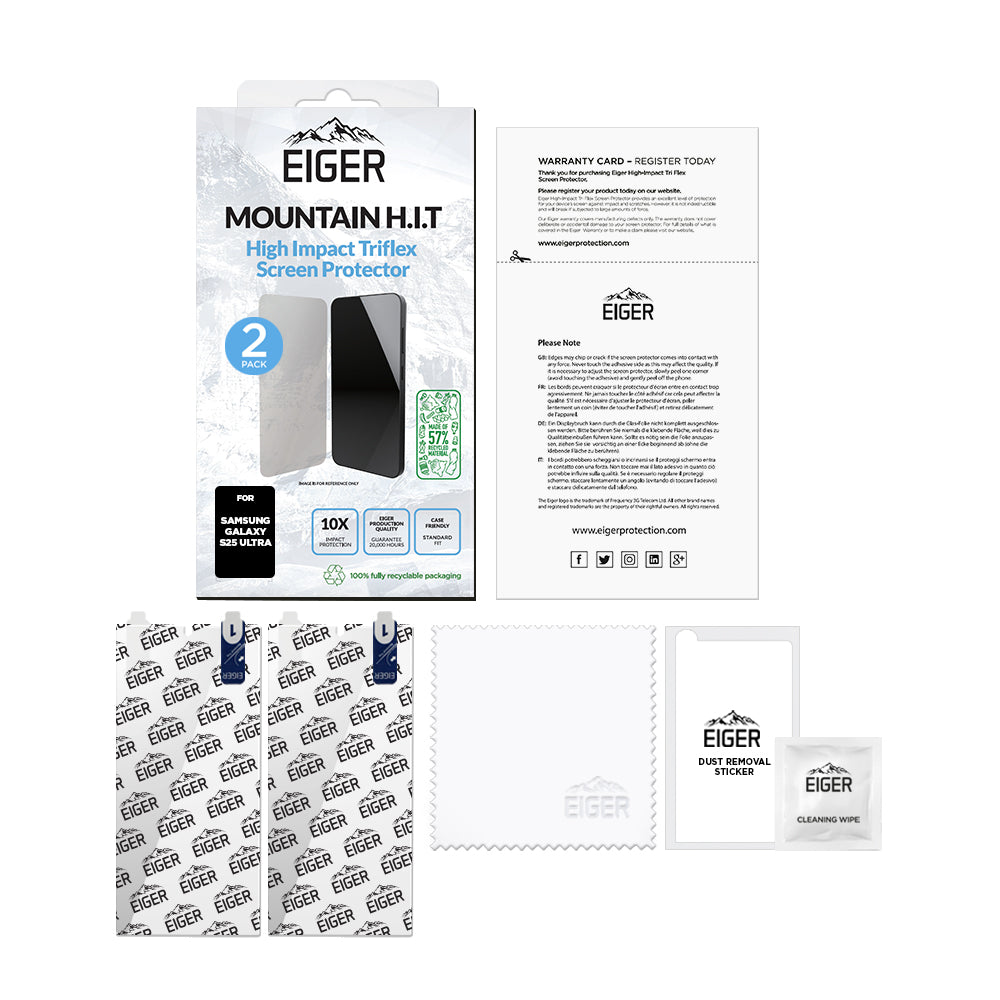 Eiger Mountain H.I.T Screen Protector for Samsung S25 Ultra