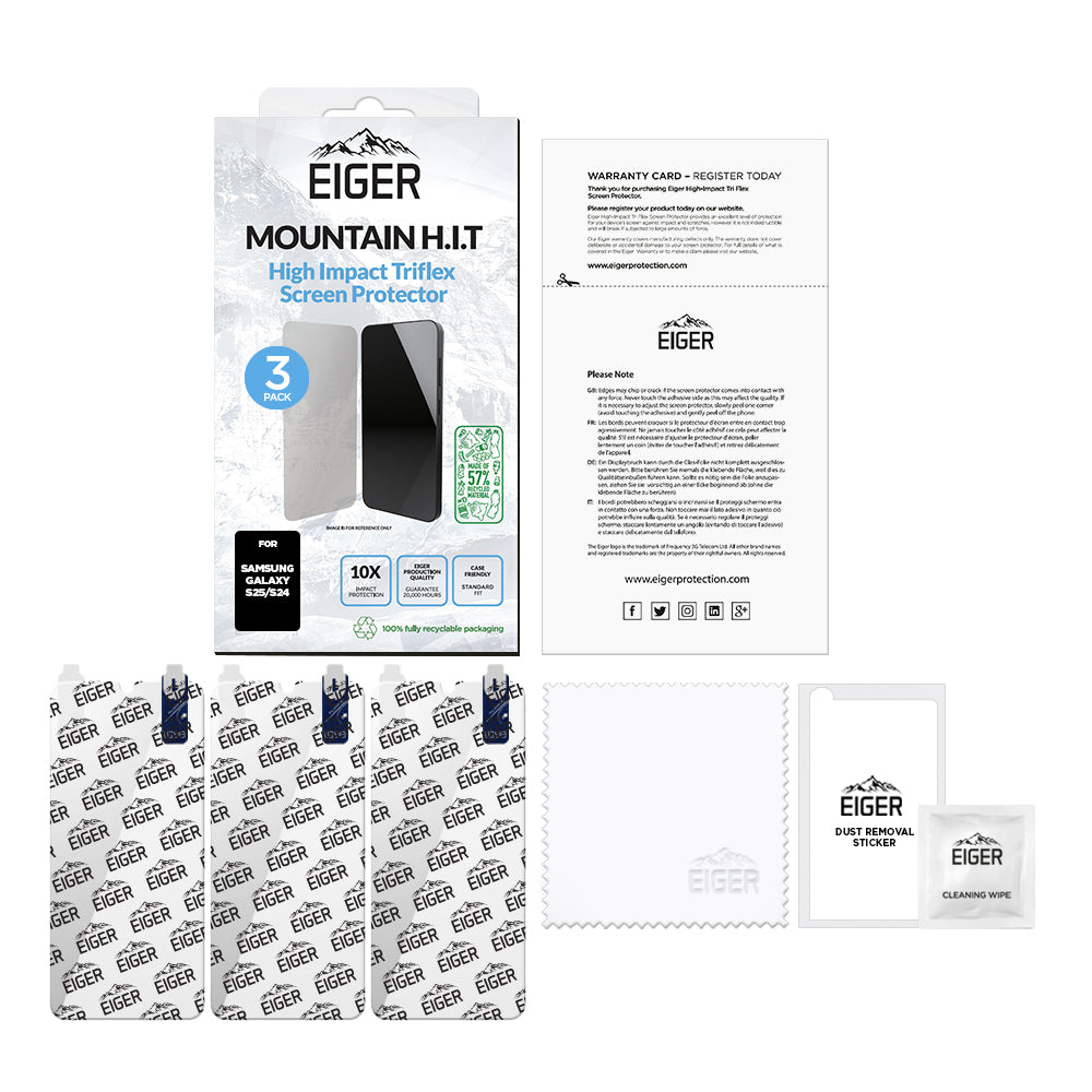 Eiger Mountain H.I.T Screen Protector for Samsung S25/ S24