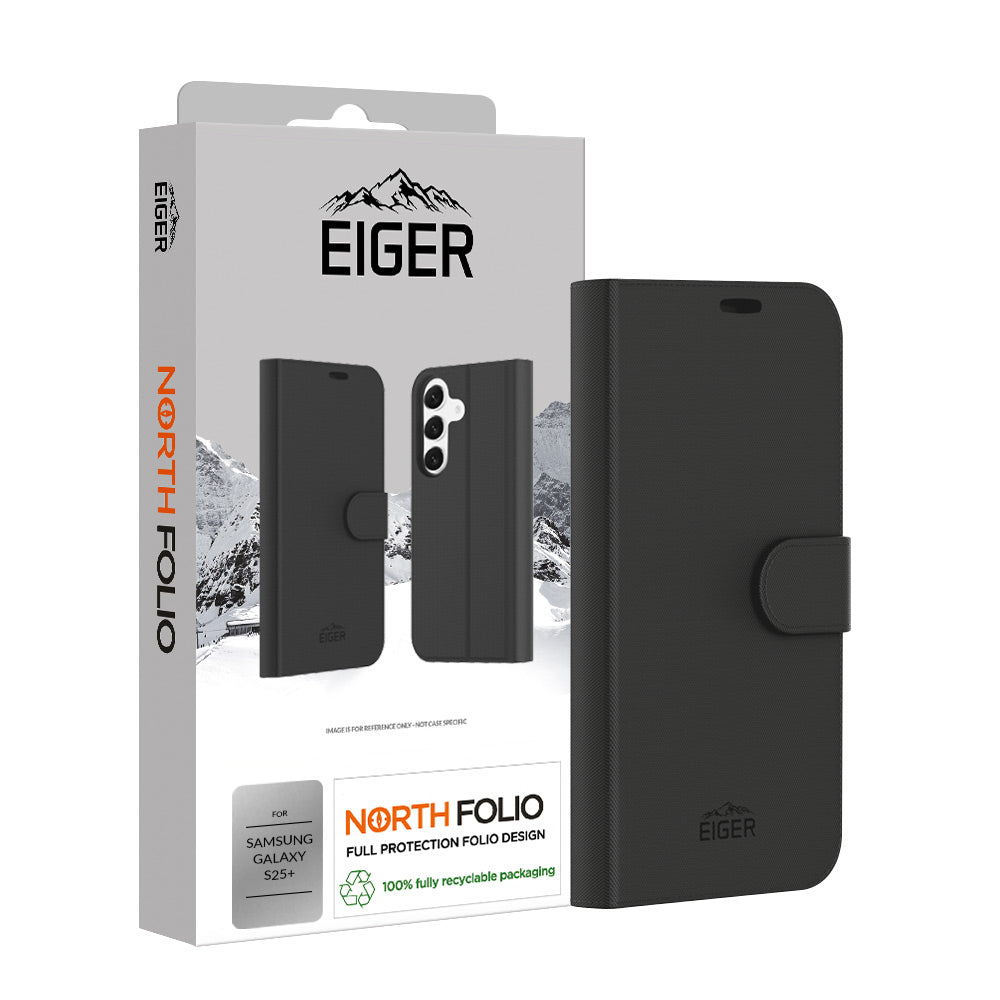 Eiger North Folio Case for Samsung Galaxy S25+ in Black