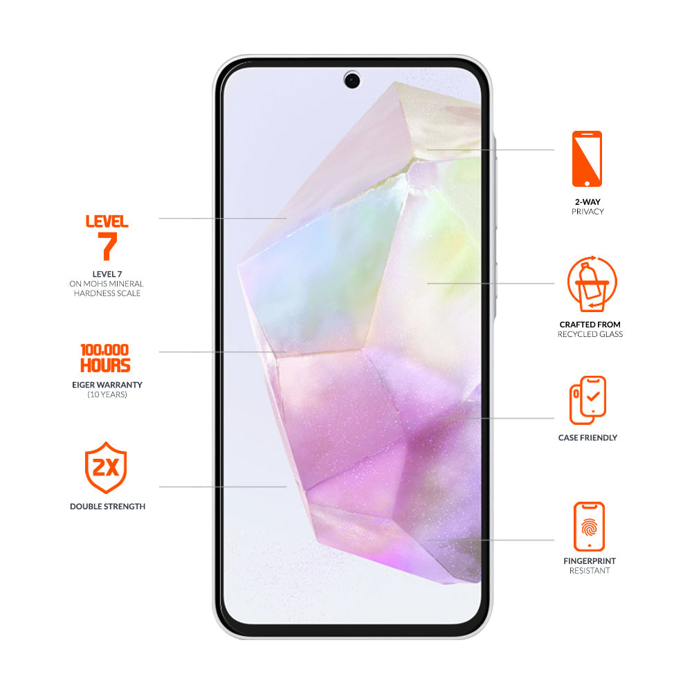 Eiger Mountain Glass Black Privacy Screen Protector