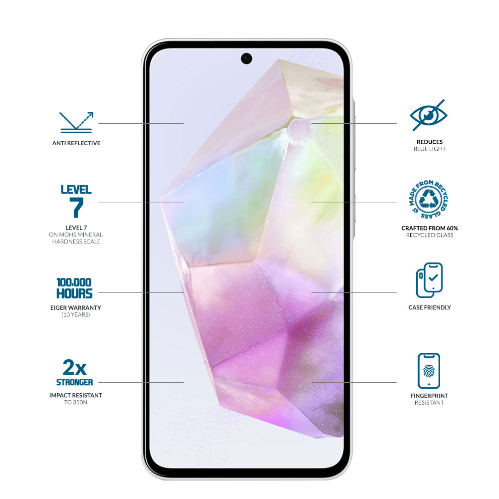 Eiger Mountain Blue EDGE Screen Protector for Samsung A36 / A56 / S24 FE