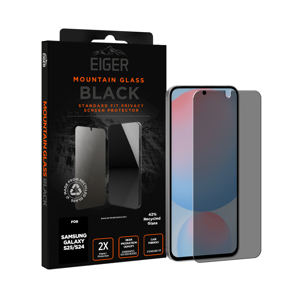 Eiger Mountain Black Privacy Screen Protector for Samsung S25/ S24