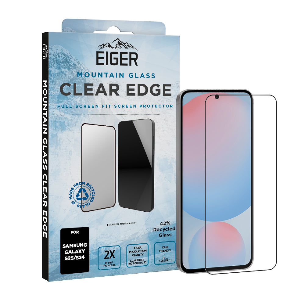 Eiger Mountain Glass CLEAR EDGE Screen Protector for Samsung S25/ S24