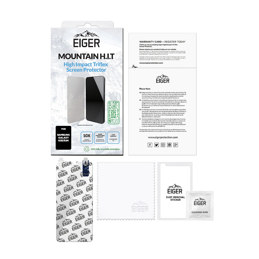 Eiger Mountain H.I.T Screen Protector for Samsung S25/ S24