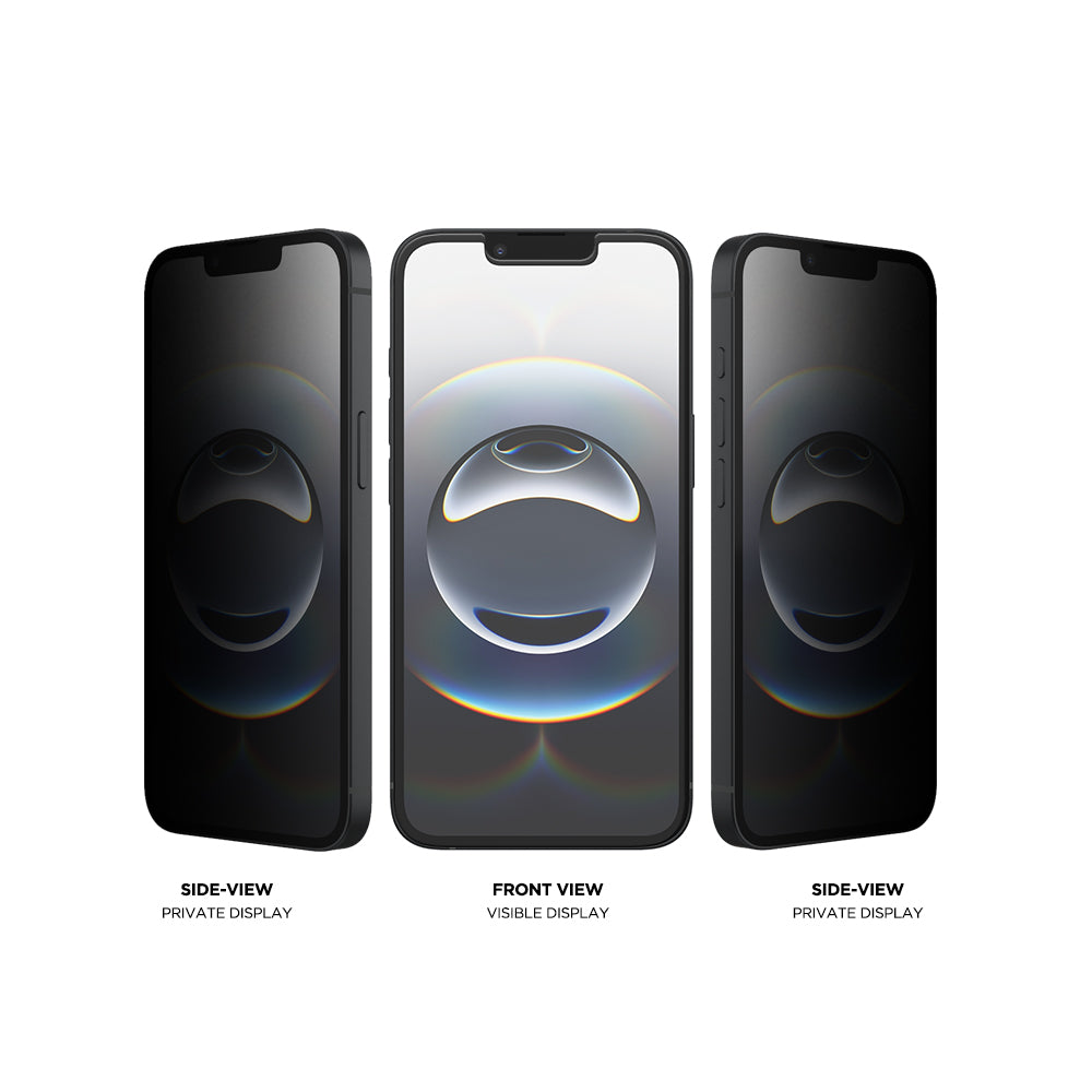 Eiger Mountain Black Privacy GRS Screen Protector for Apple iPhone 16e/14/13