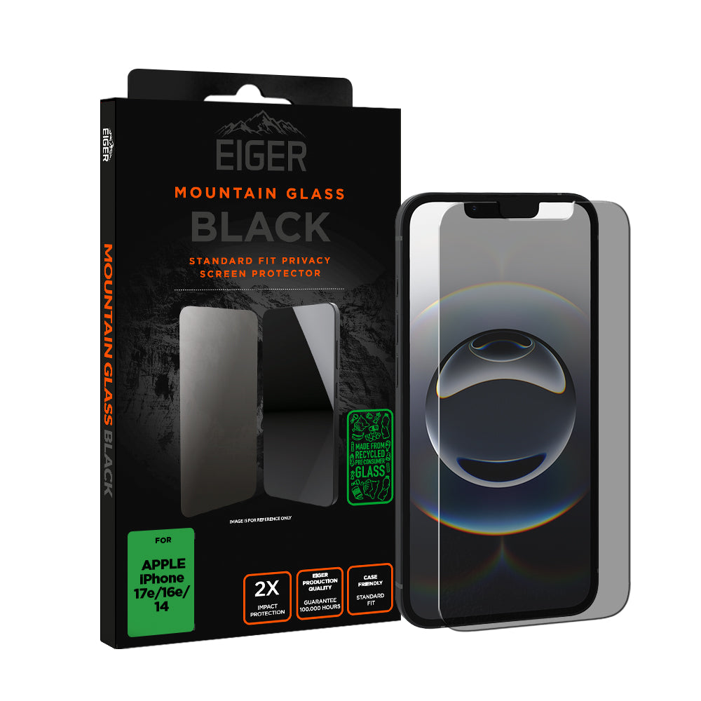 Eiger Mountain Glass Black Privacy Screen Protector