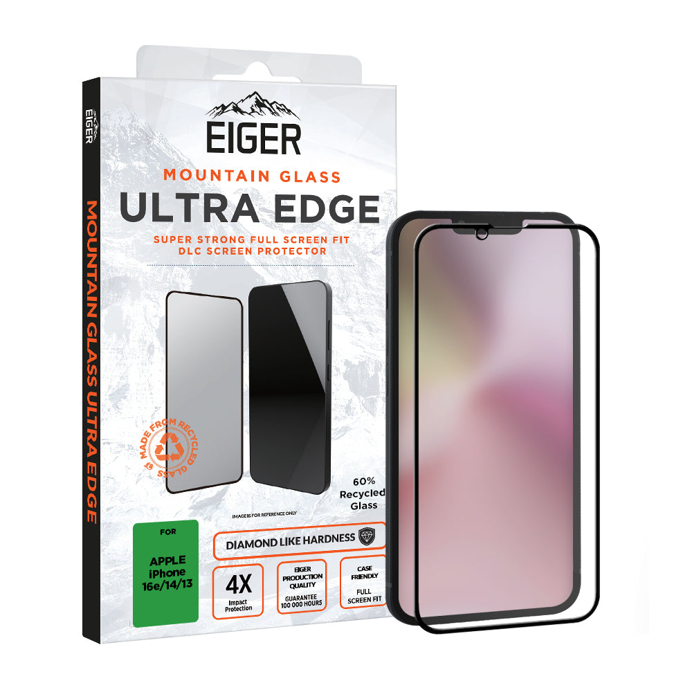 Eiger Mountain Glass Ultra EDGE Screen Protector for Apple iPhone 16e/ 14/ 13