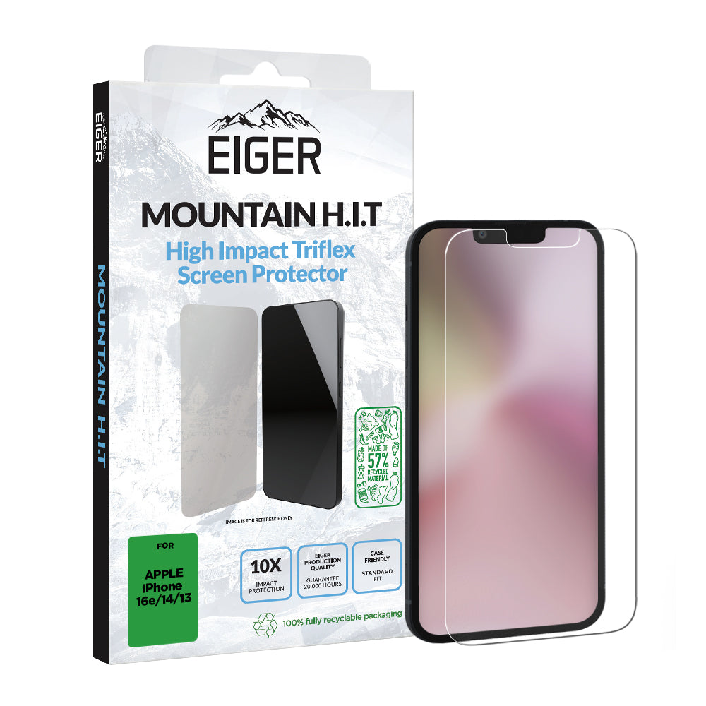 Eiger Mountain H.I.T Screen Protector for Apple iPhone 16e/ 14/ 13