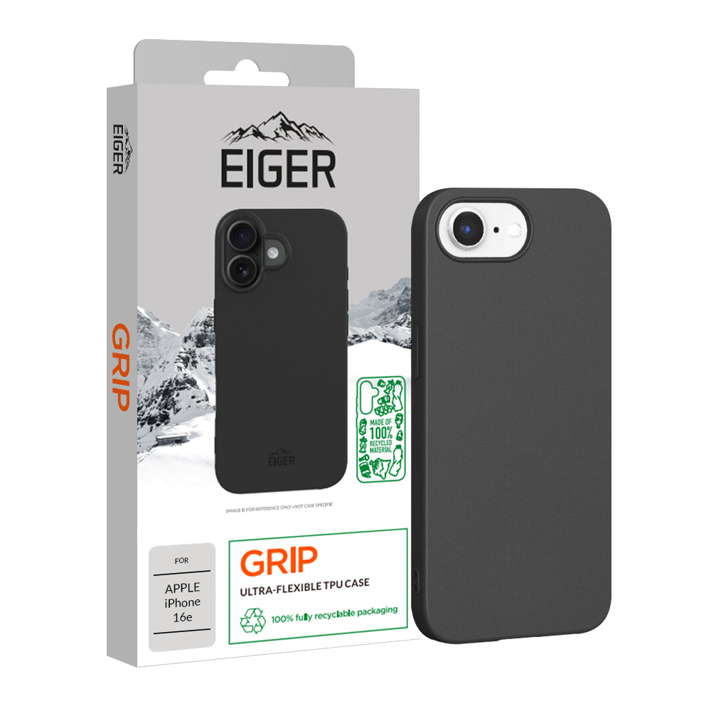 Eiger GRS Grip Case for Apple iPhone 16e in Black
