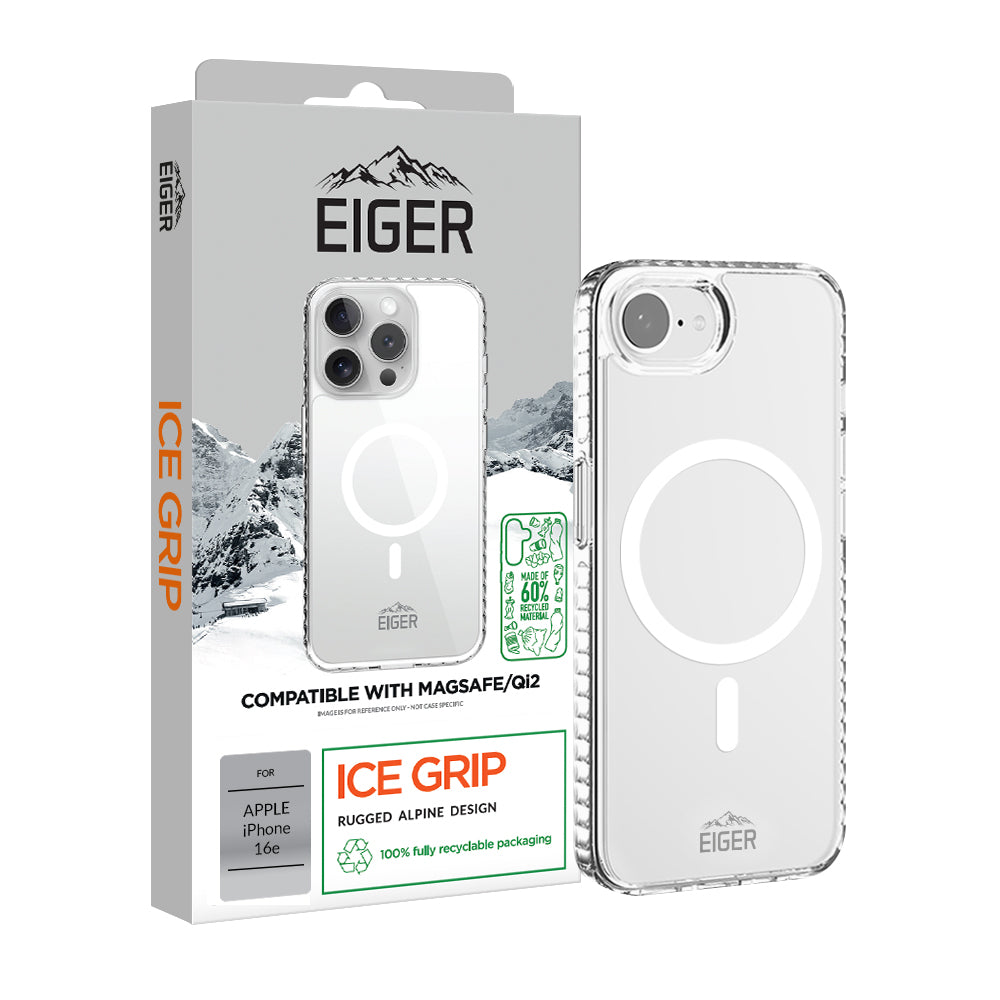 Eiger GRS Ice Grip Magsafe Case for Apple iPhone 16e in Clear