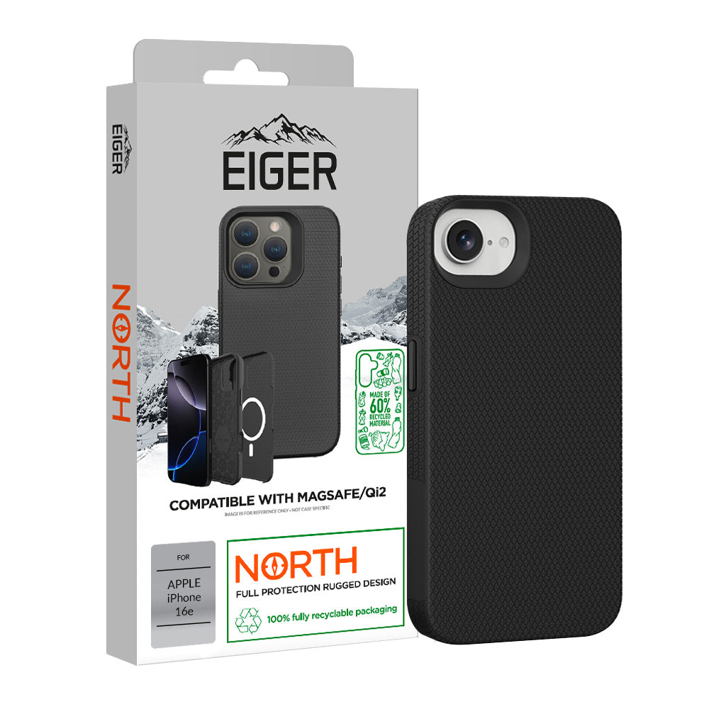 Eiger GRS North Magsafe Case for Apple iPhone 16e in Black