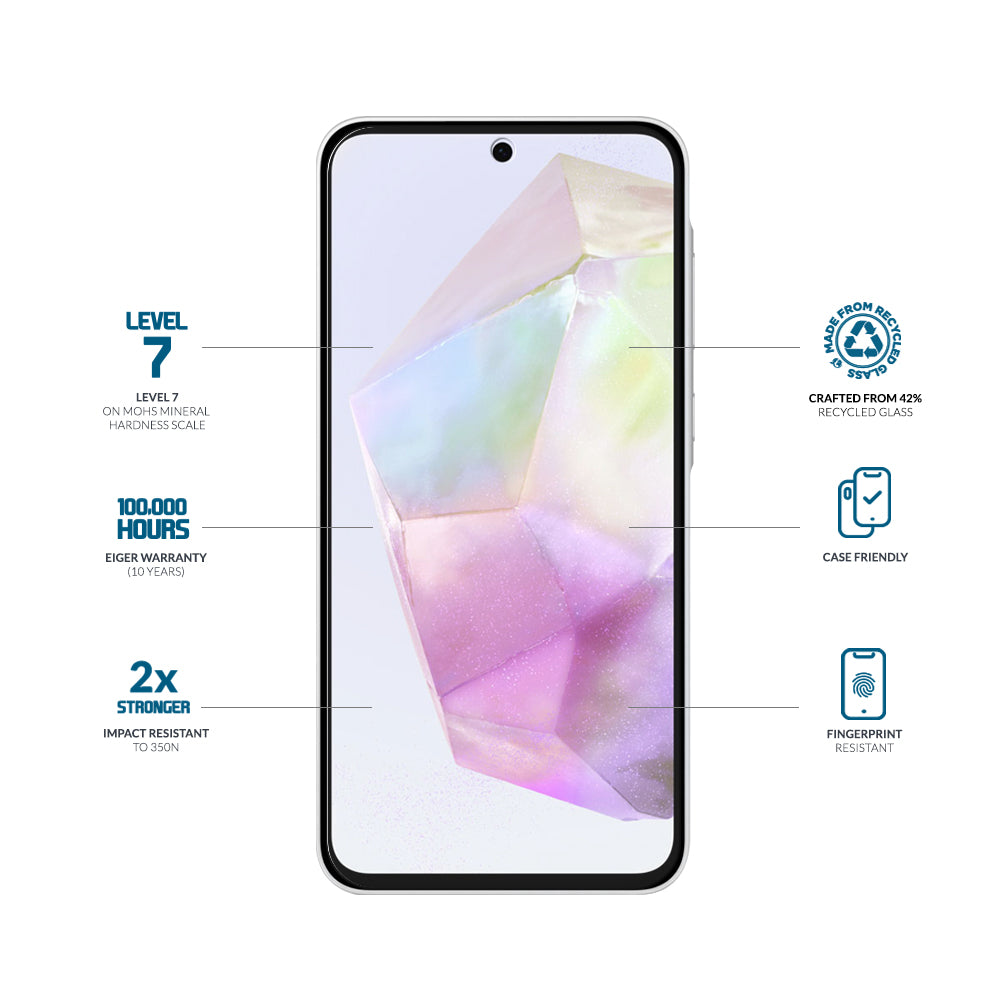 Eiger Mountain Glass CLEAR Screen Protector for Samsung A36 / A56 / S24 FE