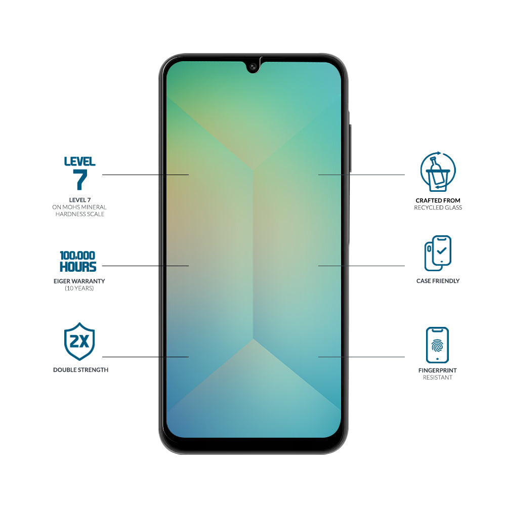 Eiger Mountain Glass CLEAR Screen Protector for Samsung Galaxy A17/ A16/ A26