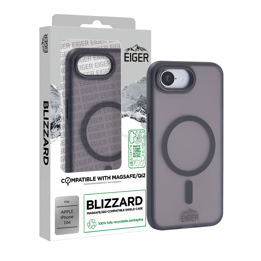 Eiger GRS Blizzard Magsafe Case for Apple iPhone 16e in Black