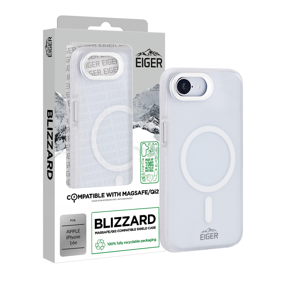 Eiger GRS Blizzard Magsafe Case for Apple iPhone 16e in White