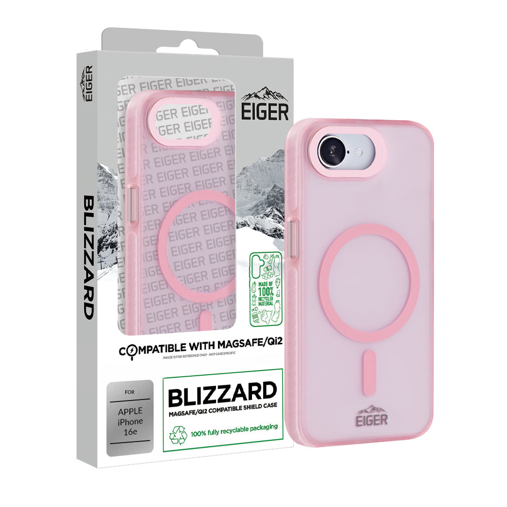 Eiger GRS Blizzard Magsafe Case for Apple iPhone 16e in Pink