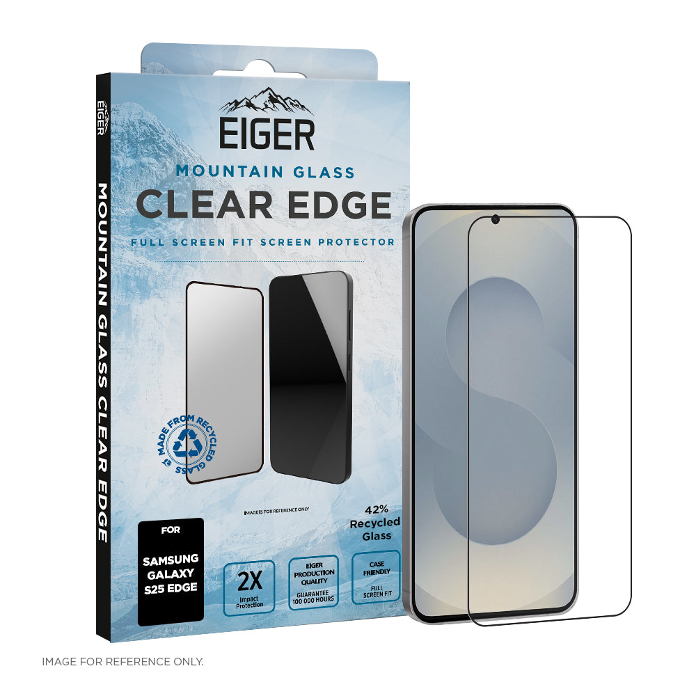 Eiger Mountain Glass CLEAR EDGE Screen Protector for Samsung Galaxy S25 Edge