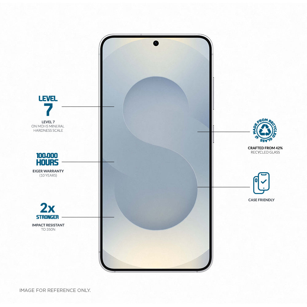 Eiger Mountain Glass CLEAR EDGE Screen Protector for Samsung Galaxy S25 Edge