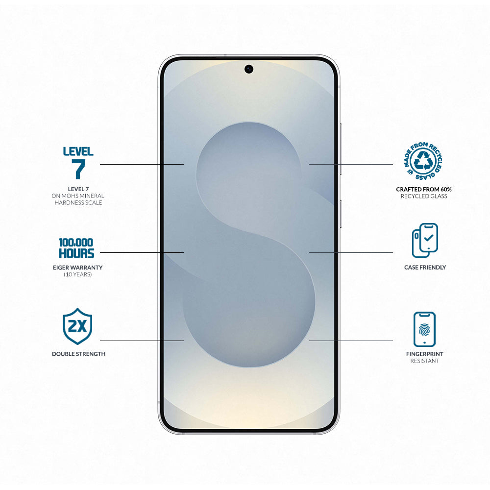 Eiger Mountain Glass CLEAR EDGE Screen Protector for Samsung Galaxy S25 Edge