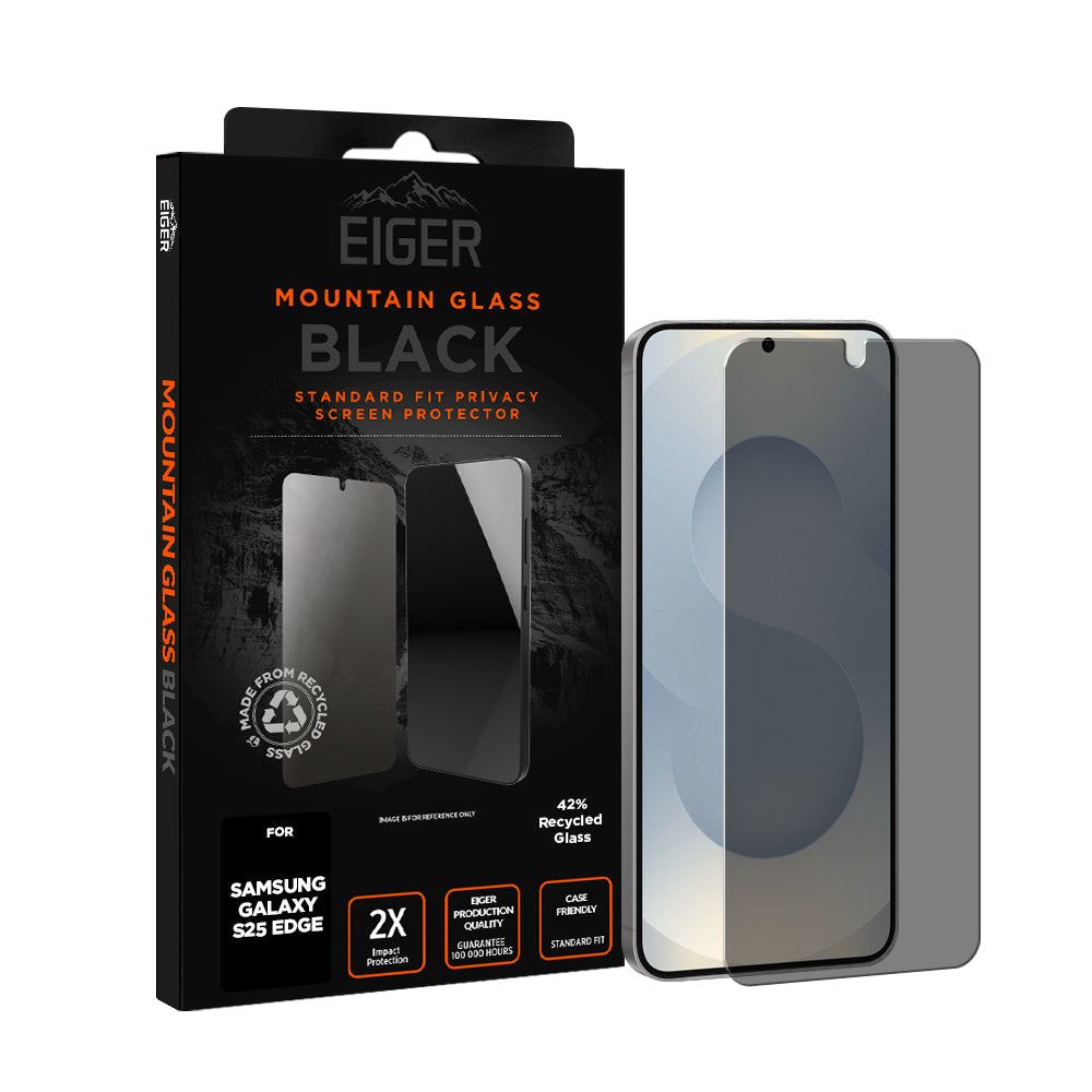 Eiger Mountain Black Privacy Screen Protector for Samsung Galaxy S25 Edge