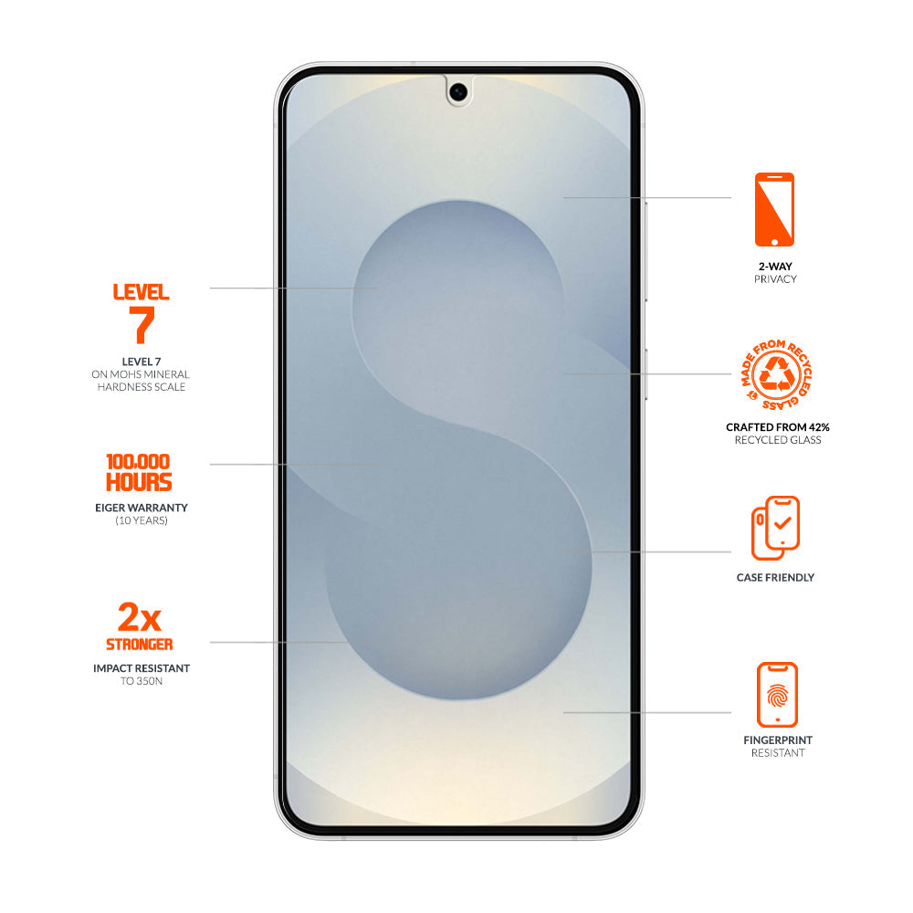 Eiger Mountain Glass Black Privacy Screen Protector