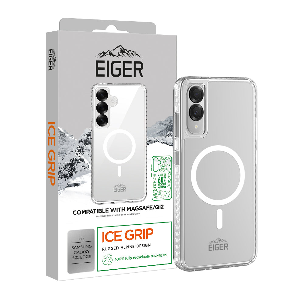 Eiger GRS Ice Grip Magsafe Case for Samsung Galaxy S25 Edge in Clear