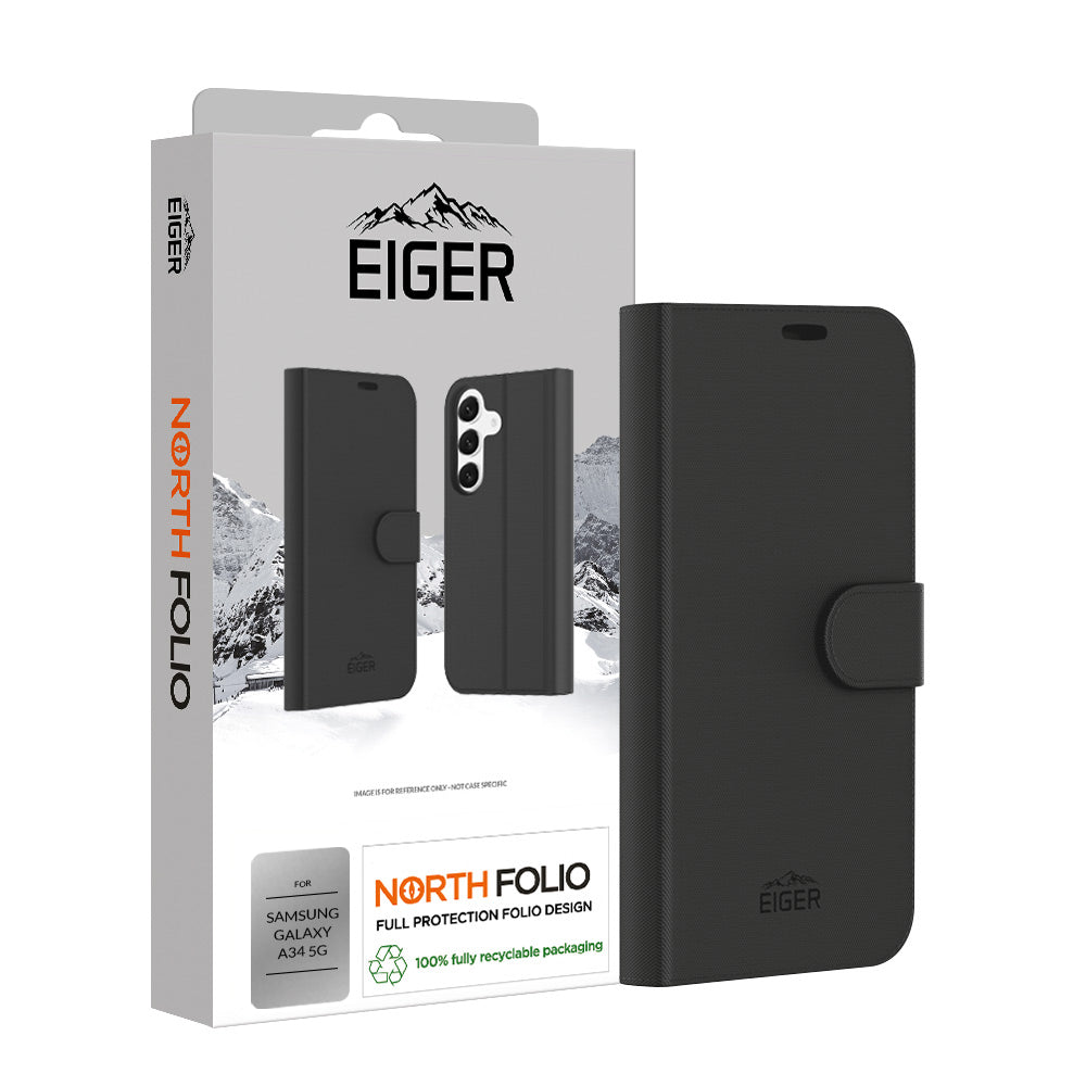 Eiger North Folio Case for Samsung Galaxy A34 5G in Black