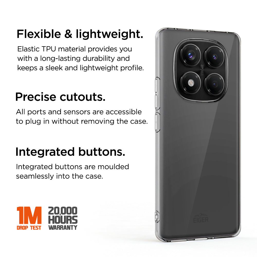 Eiger Grip Case for Xiaomi Redmi Note 14 Pro 5G in Clear
