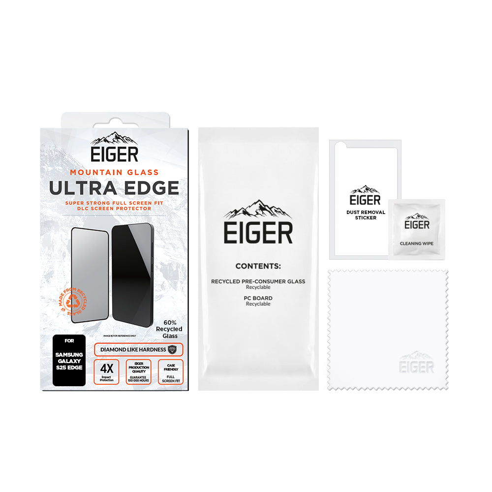 Eiger Mountain Glass Ultra EDGE Screen Protector for Samsung Galaxy S25 Edge