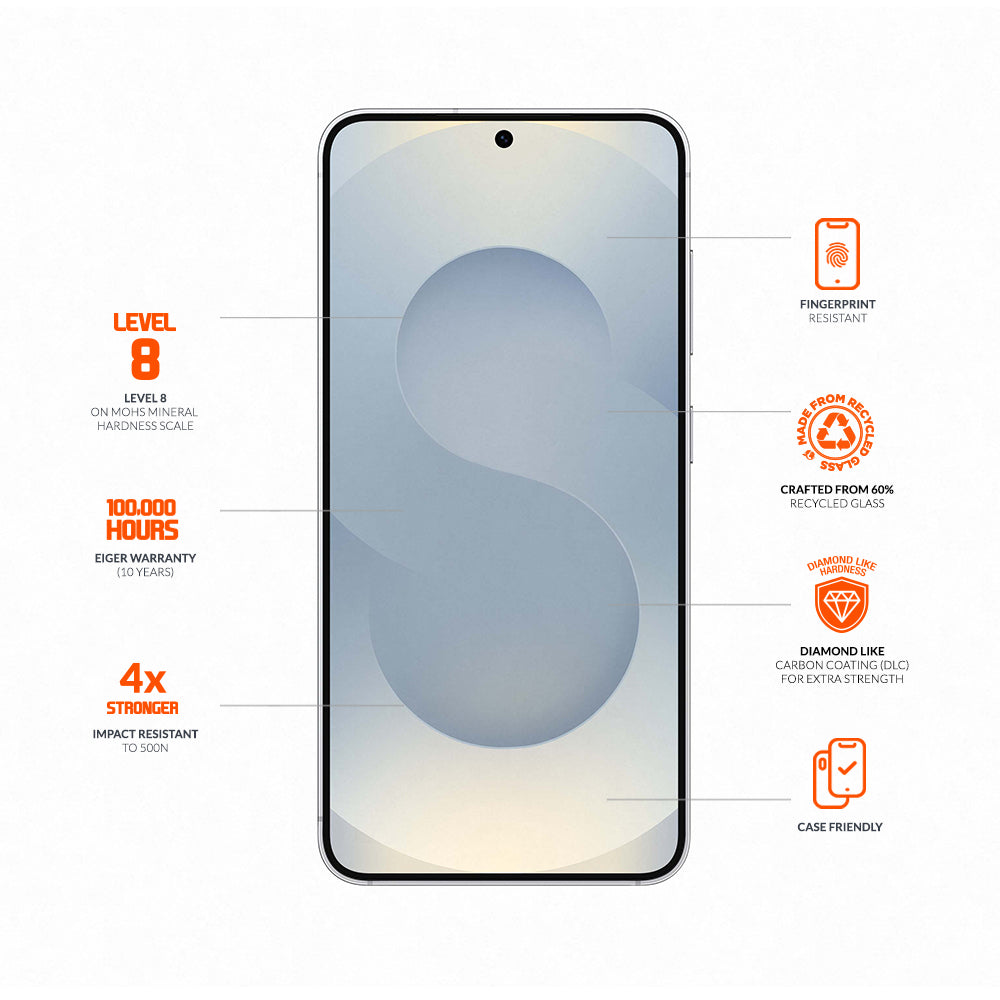 Eiger Mountain Glass Ultra EDGE Screen Protector for Samsung Galaxy S25 Edge