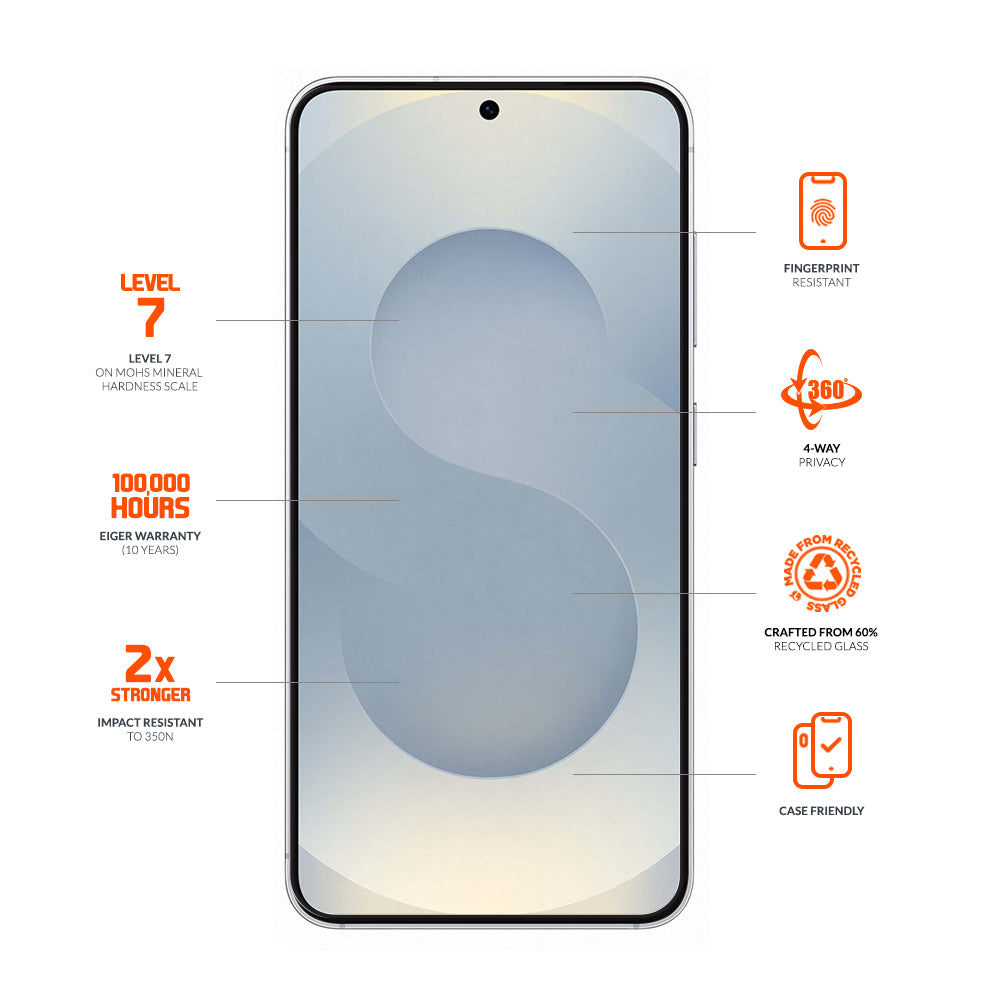 Eiger Mountain Glass Black Privacy EDGE 360 Screen Protector