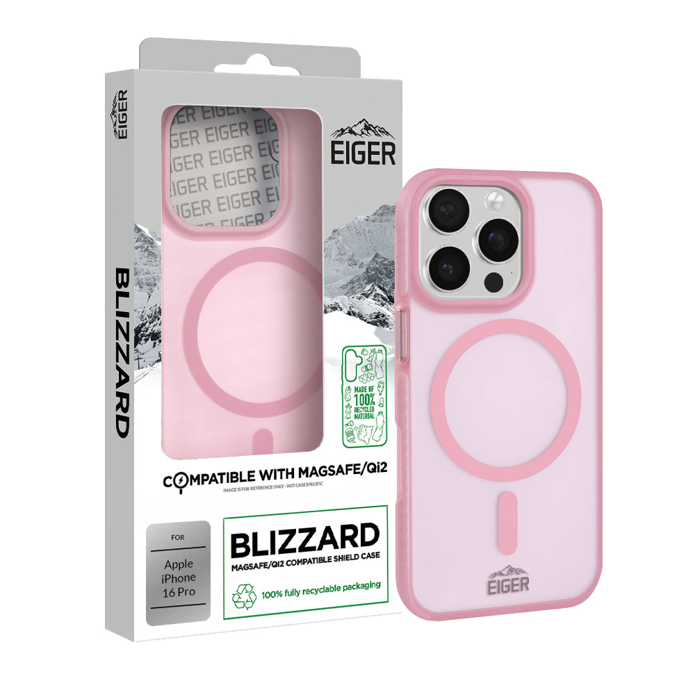 Eiger GRS Blizzard Magsafe Case for Apple iPhone 16 Pro in Pink