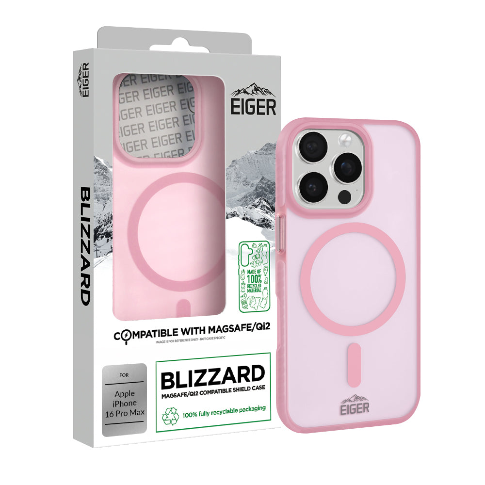 Eiger GRS Blizzard Magsafe Case for Apple iPhone 16 Pro Max in Pink