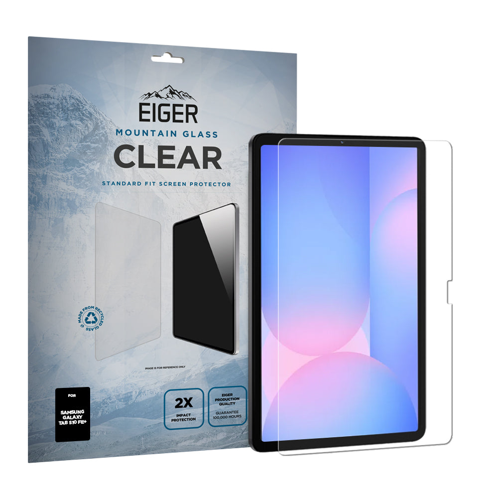 Eiger Mountain Glass CLEAR Tablet Screen Protector for Samsung Galaxy Tab S10 FE+