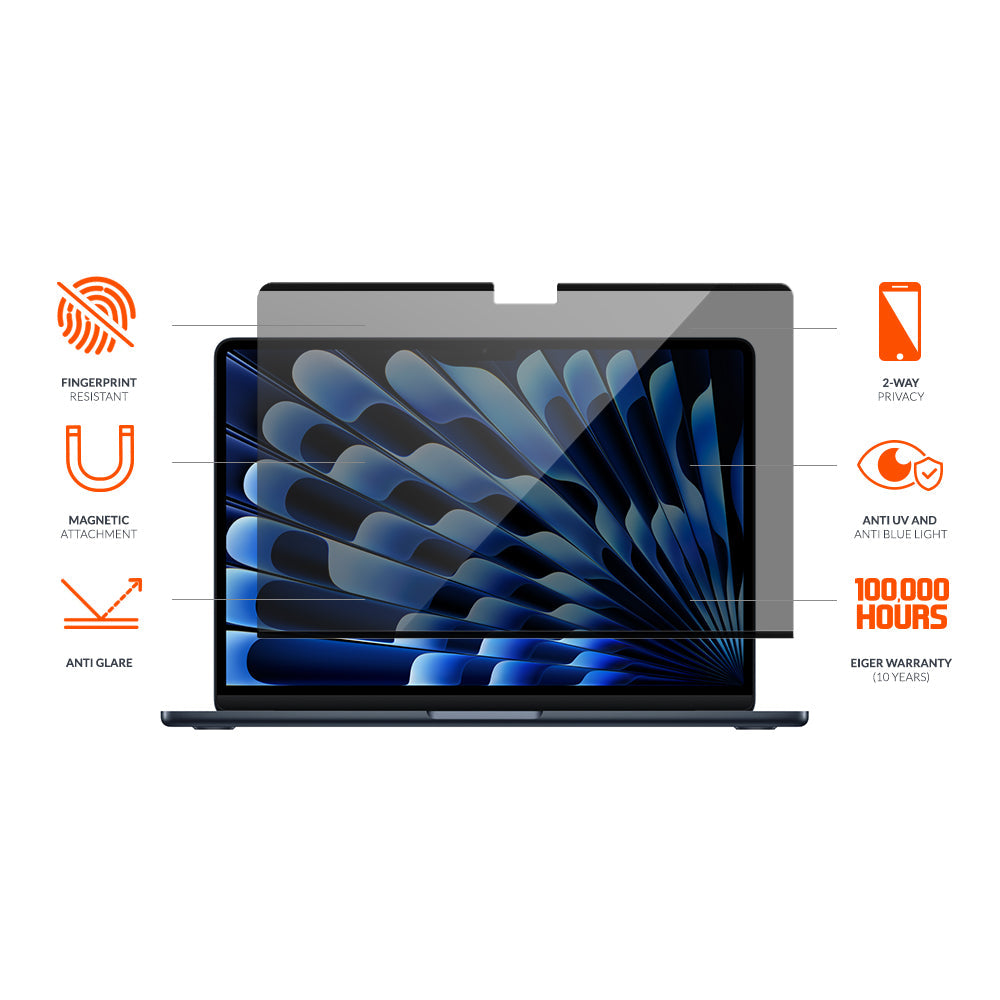 Eiger Mountain Glass Black Privacy Magnetic Screen Protector