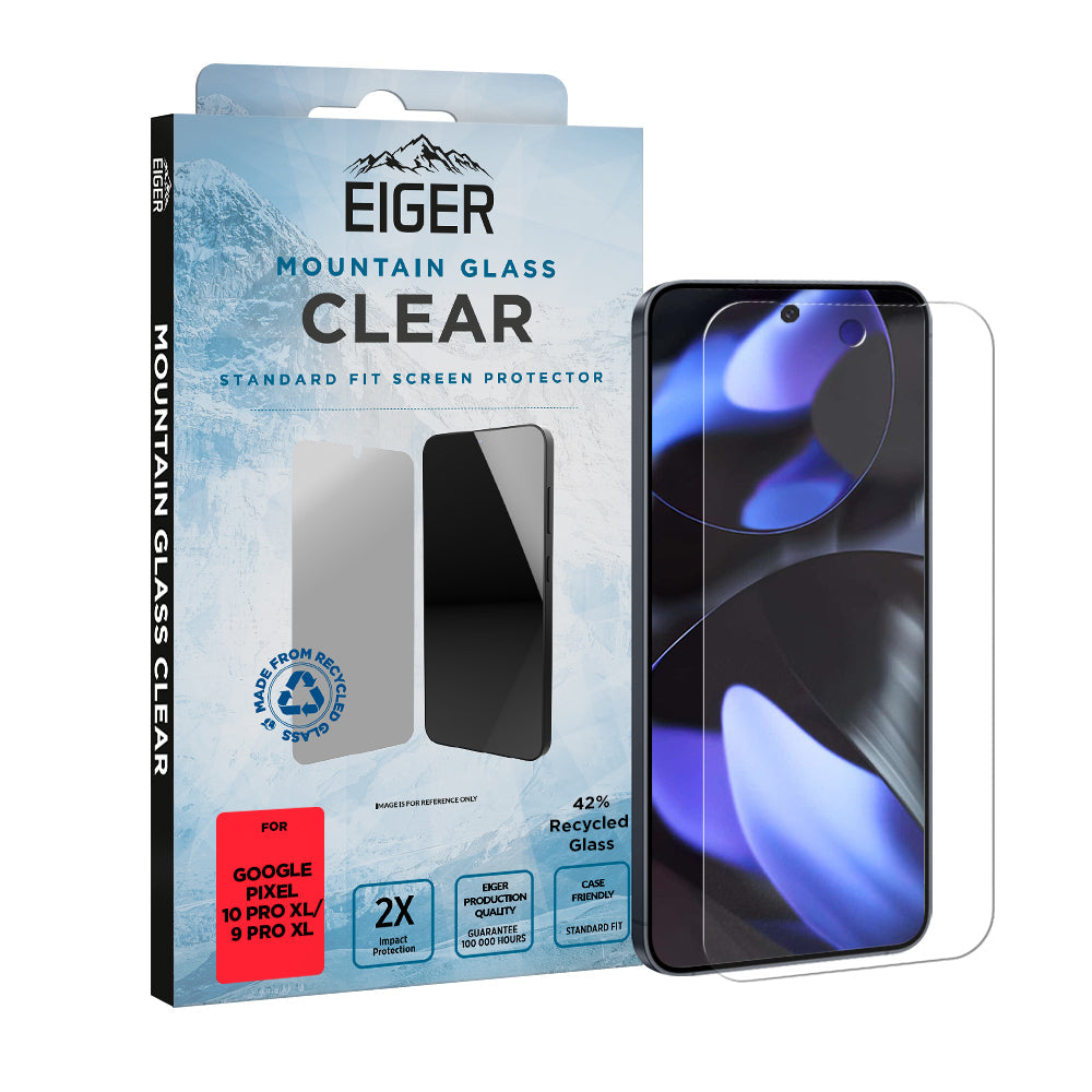 Eiger Mountain Glass CLEAR for Google Pixel 10 Pro XL / 9 Pro XL