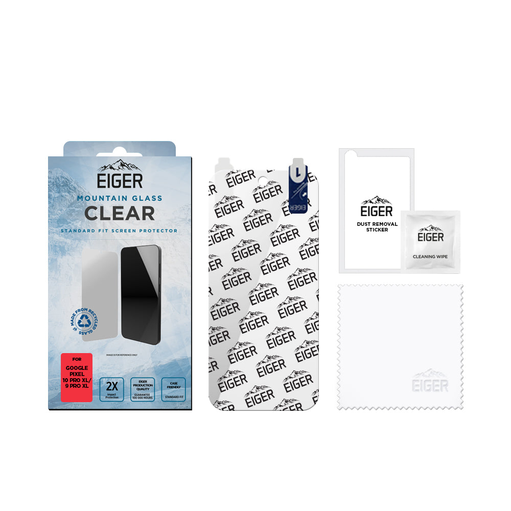 Eiger Mountain Glass CLEAR for Google Pixel 10 Pro XL / 9 Pro XL