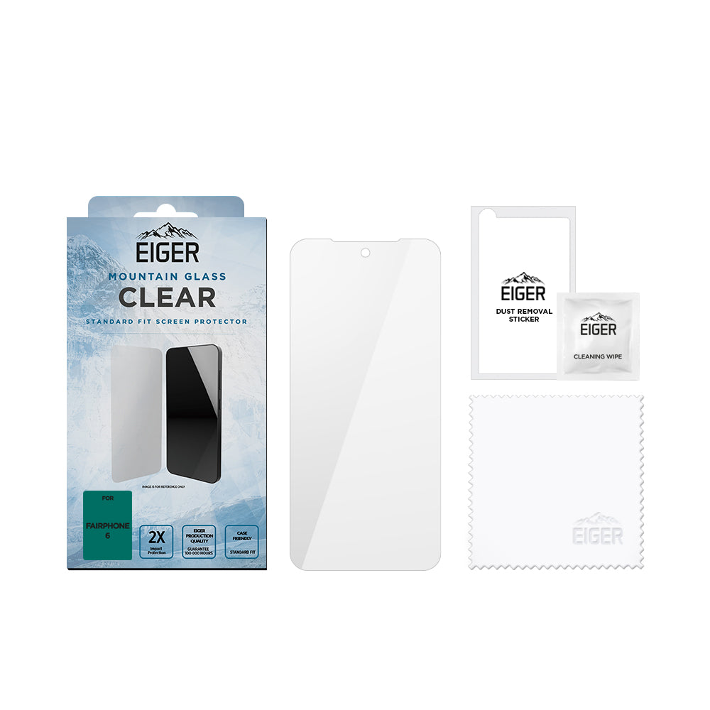 Eiger Mountain Glass CLEAR Screen Protector for Fairphone 6