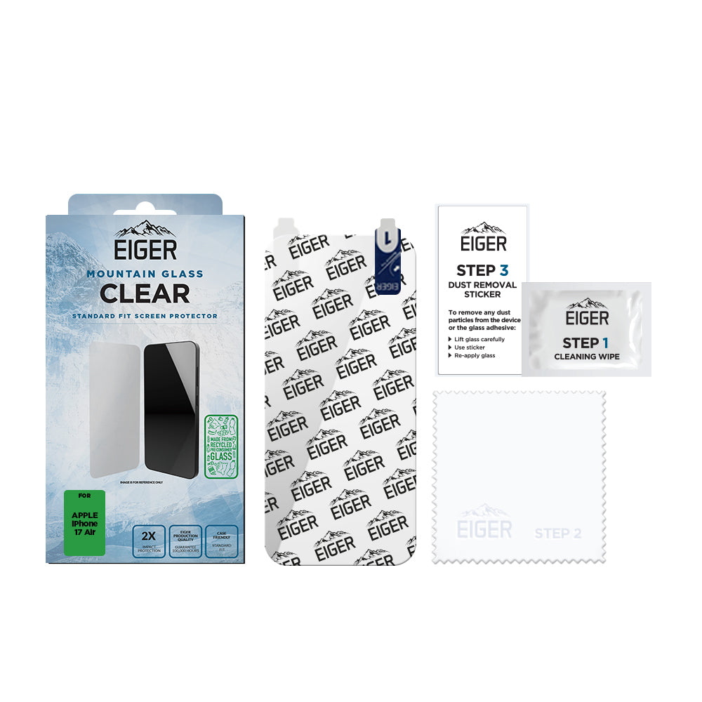Eiger Mountain Glass CLEAR Screen Protector GRS for Apple iPhone 17 Air