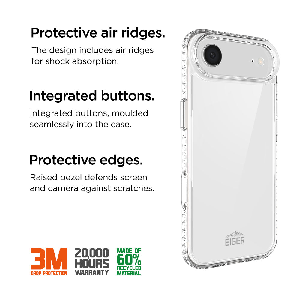 Eiger Ice Grip Case GRS for Apple iPhone 17 Air in Clear
