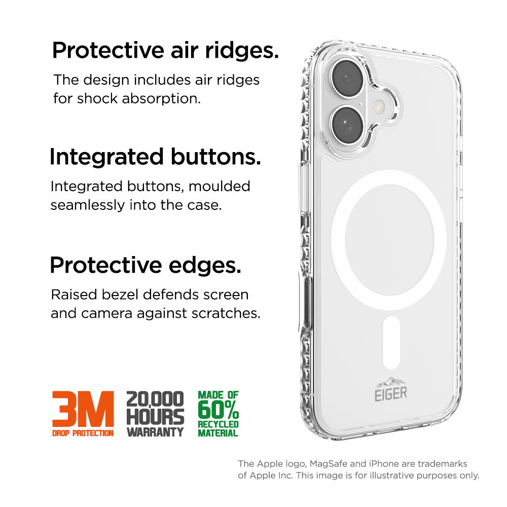 Eiger Ice Grip Magsafe Case GRS for Apple iPhone 17 in Clear