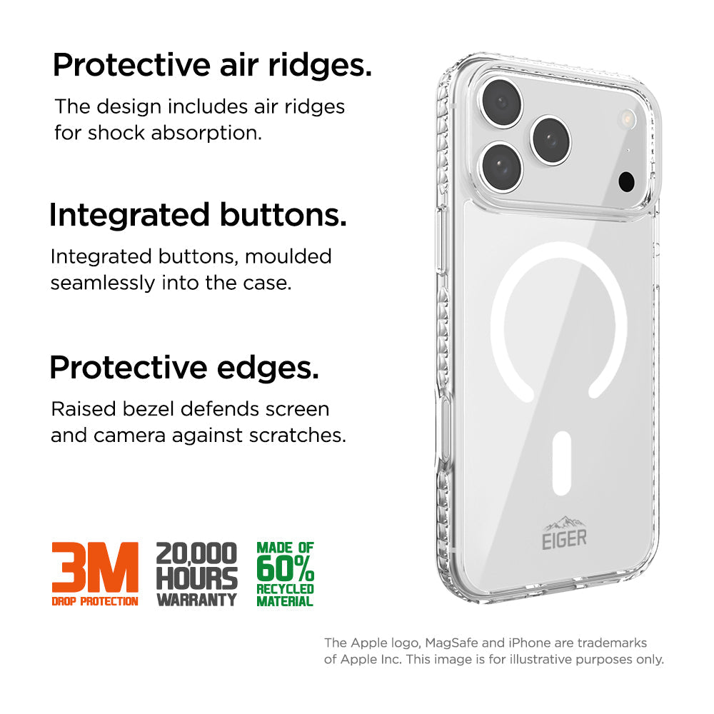 Eiger Ice Grip Magsafe Case GRS for Apple iPhone 17 Pro in Clear