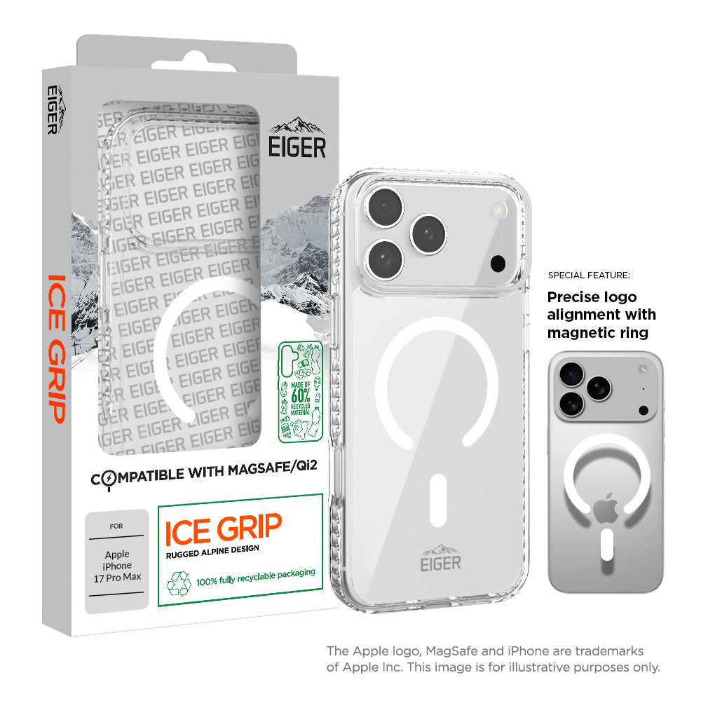 Eiger Ice Grip Magsafe Case GRS for Apple iPhone 17 Pro Max in Clear