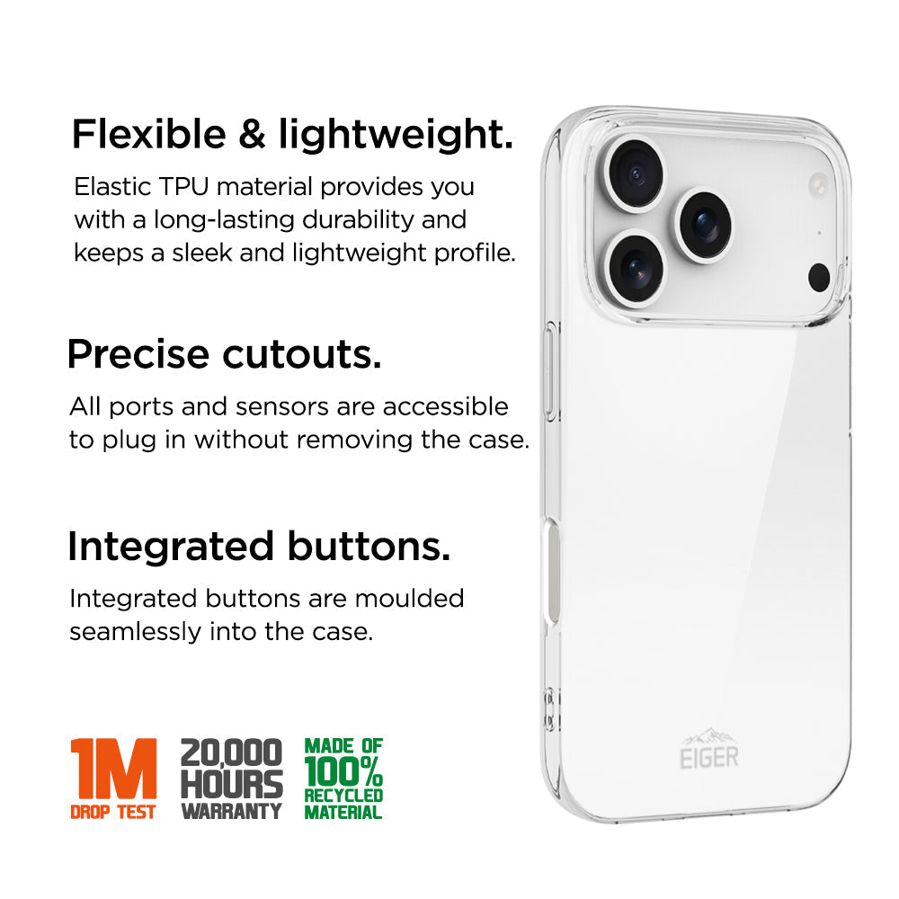 Eiger Grip Case GRS for Apple iPhone 17 Pro in Clear