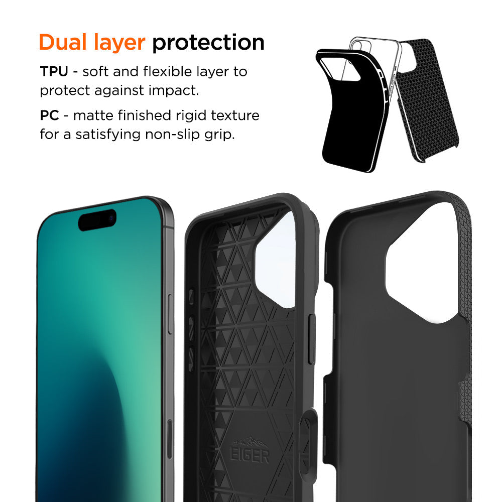 Eiger North Case GRS for Apple iPhone 17 in Black