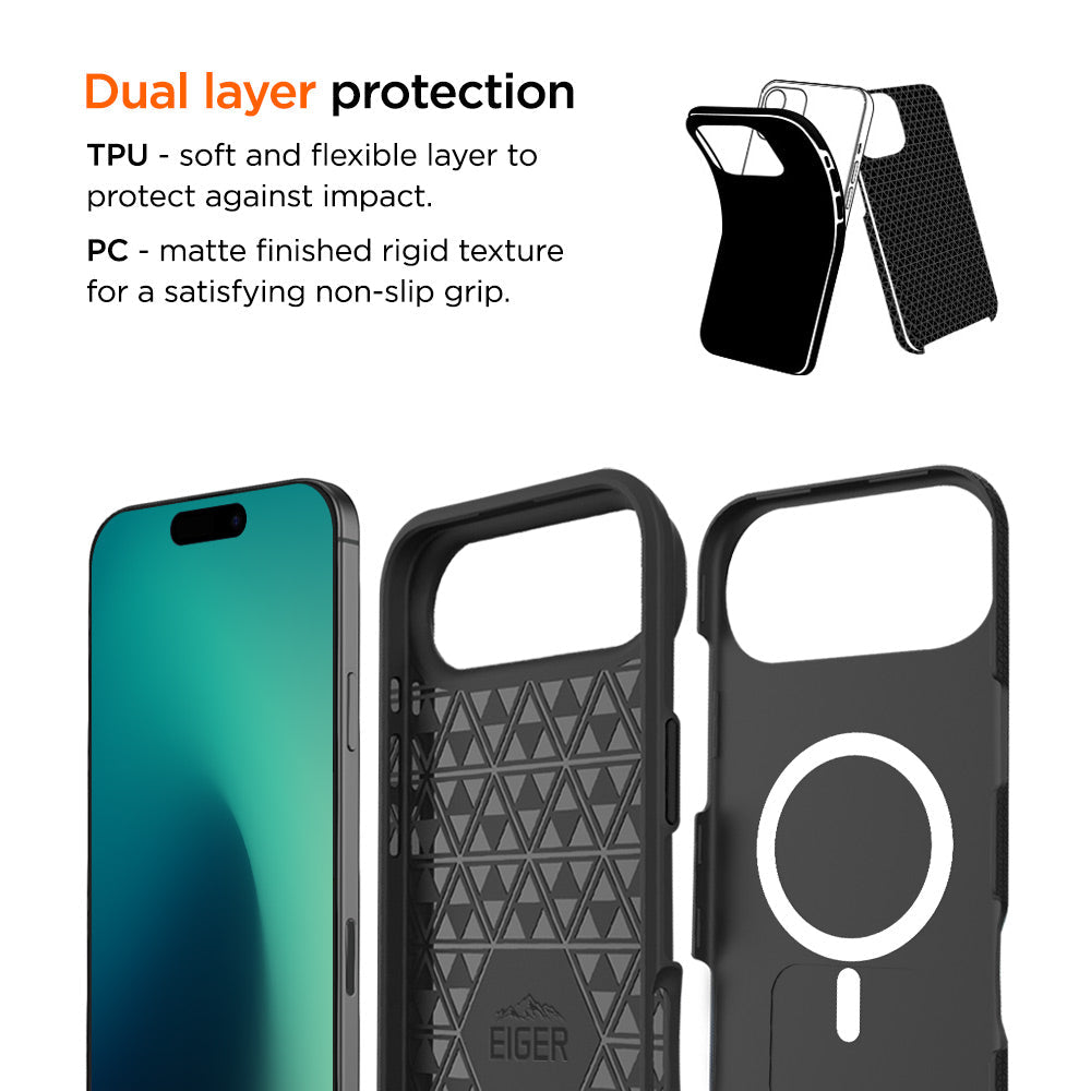 Eiger North Magsafe Case GRS for Apple iPhone 17 Air in Black
