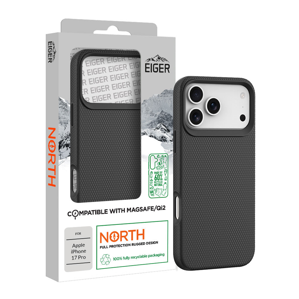 Eiger North Magsafe Case GRS for Apple iPhone 17 Pro in Black